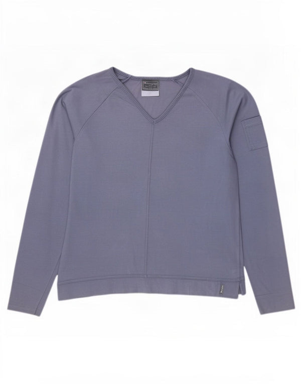Champion Womens Top Long Sleeve UK 16 Large Blue