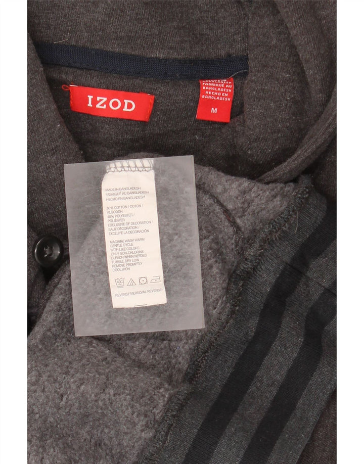 IZOD Mens Shawl Neck Jumper Sweater Medium Grey Cotton