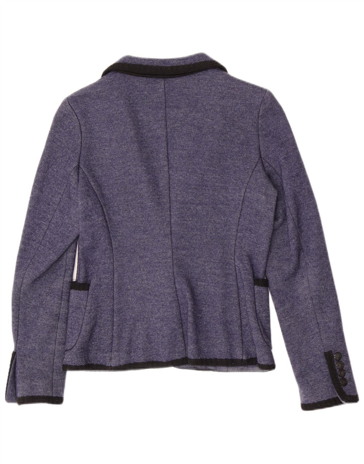 Jachetă pentru femei Zara tricot 1 buton Blazer UK 12 Medium Blue