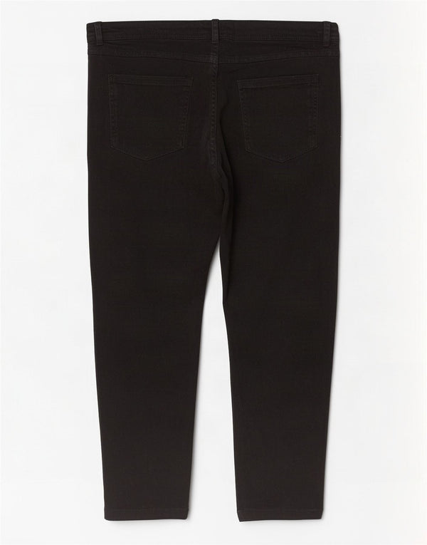 M&Co Γυναικεία Petite High Waist Capri Jeans UK 16 Large W36 L24 Μαύρο βαμβακερό