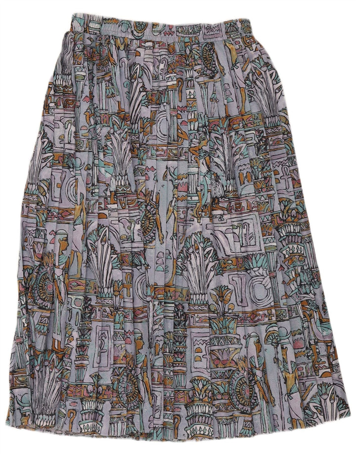 C&A Damen Faltenrock EU 40 Medium W30 Mehrfarbig Geometrisch