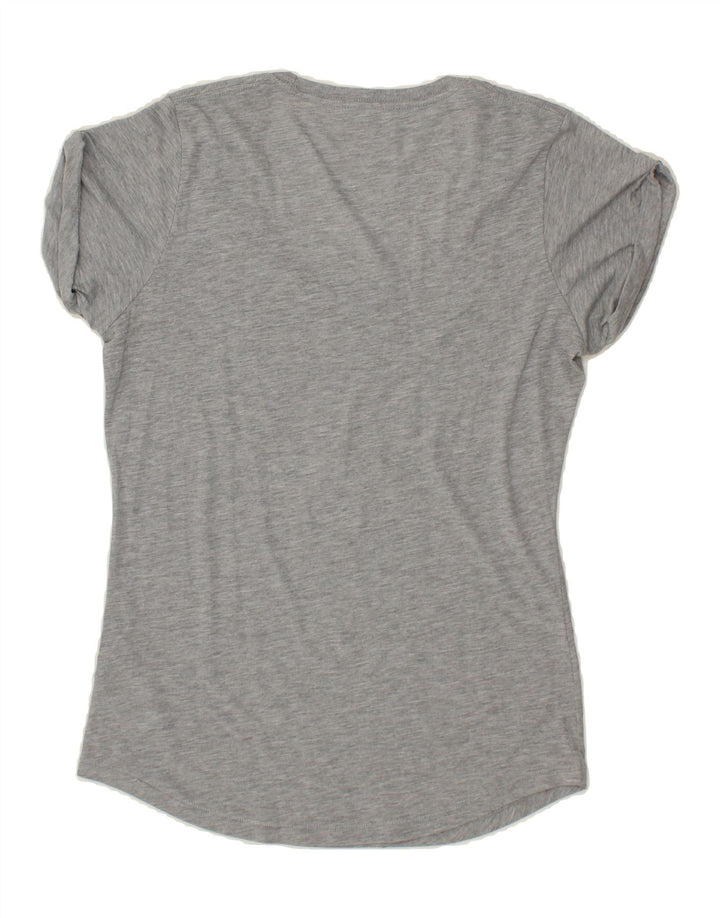 NIKE Womens Athletic Cut Oversized Graphic T-Shirt Top UK 10 Small Grey Vintage Nike and Second-Hand Nike from Messina Hembry 