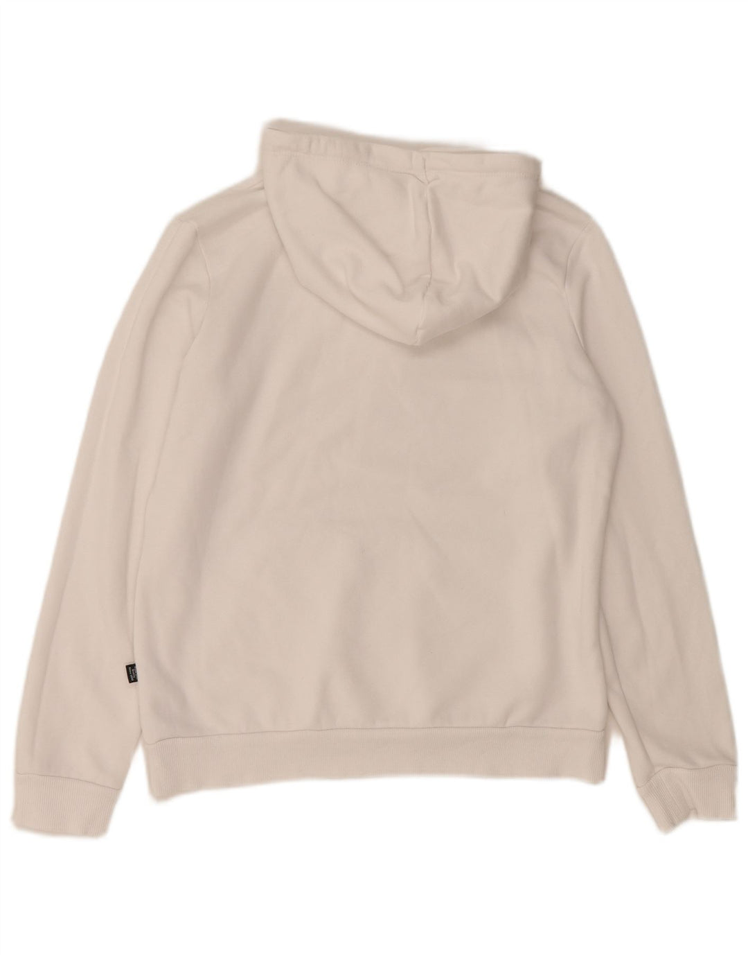 PUMA Womens Hoodie Jumper UK 14 Medium White Cotton