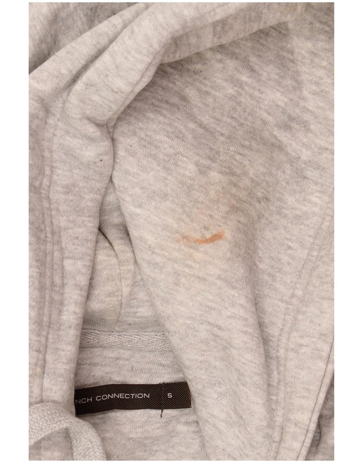 French Connection Mens Hoodie Jumper Small Grey Flecked Cotton