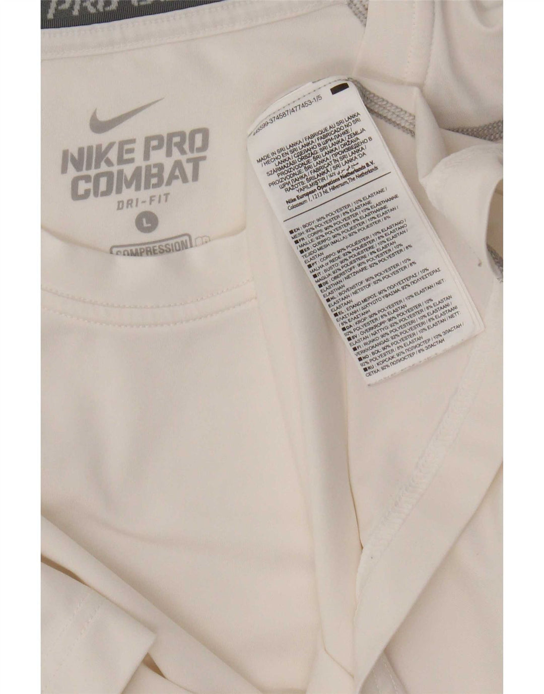 T-shirt Nike Dri Fit da donna, taglia UK 14, grande, poliestere bianco