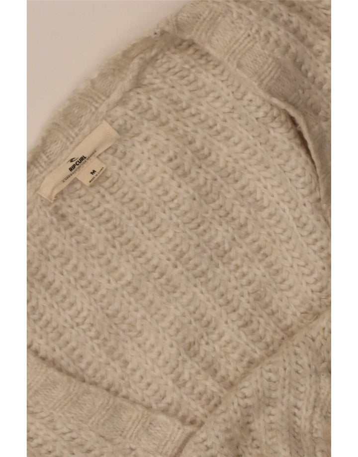 Rip Curl női túlméretezett kardigán pulóver UK 14 közepes bézs