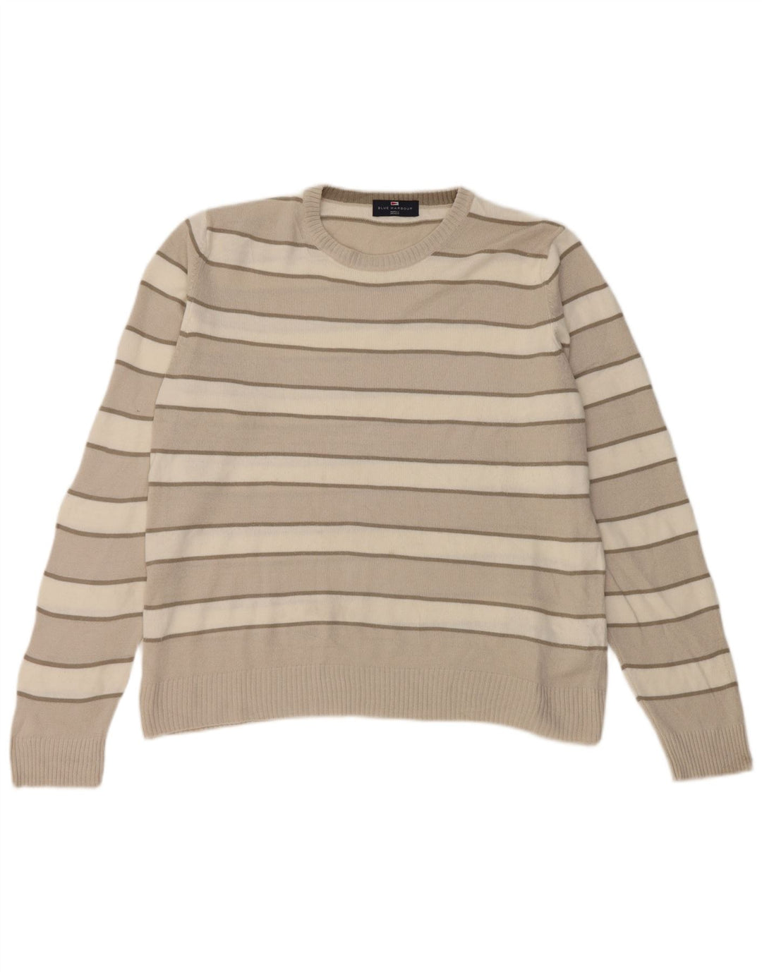 Marks & Spencer Herre Blue Harbor Crew Neck sweater Medium Beige