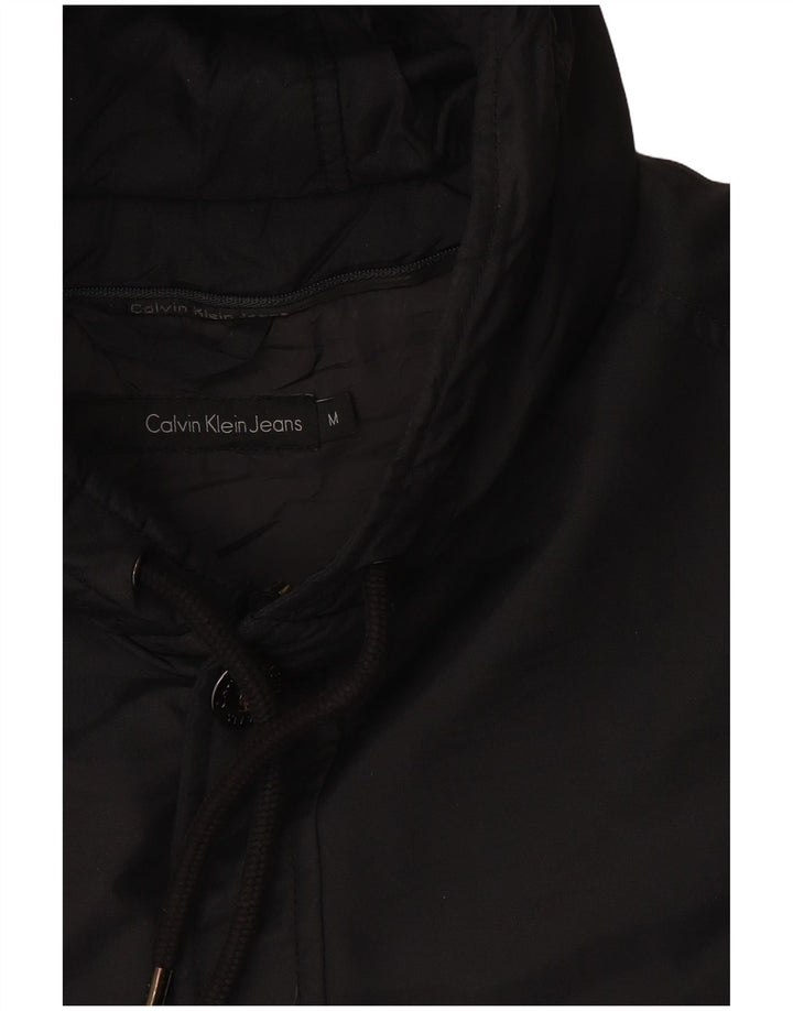 Giacca imbottita con cappuccio da uomo Calvin Klein UK 38 media nera