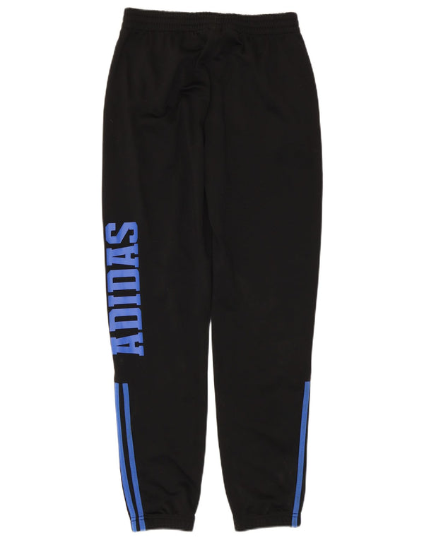 Adidas meninos calças de treino gráfico joggers 13-14 anos preto poliéster