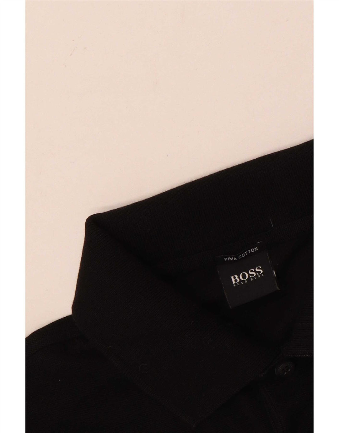 Hugo Boss Mens Polo Shirt Medium Black Cotton