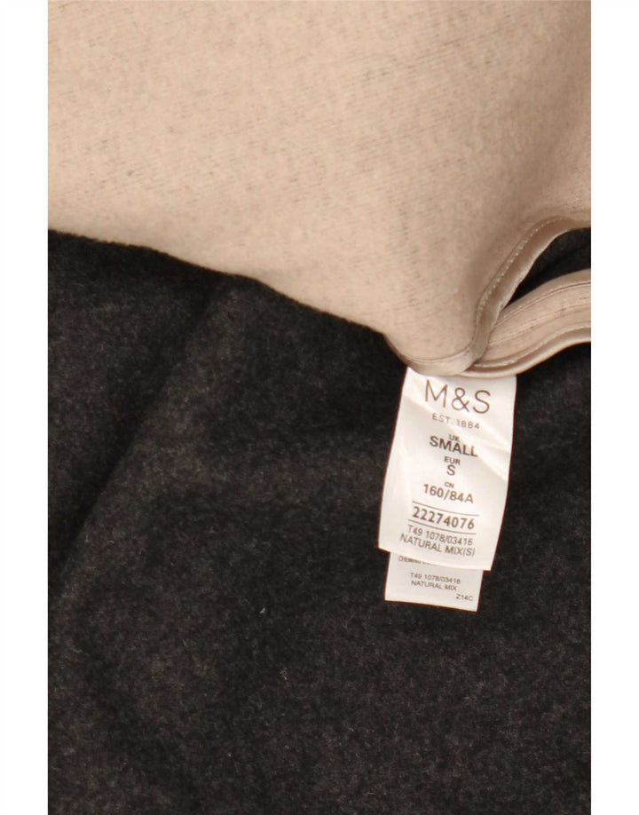 Marks & Spencer Abrigo abierto para mujer UK 10 Small Beige Poliéster