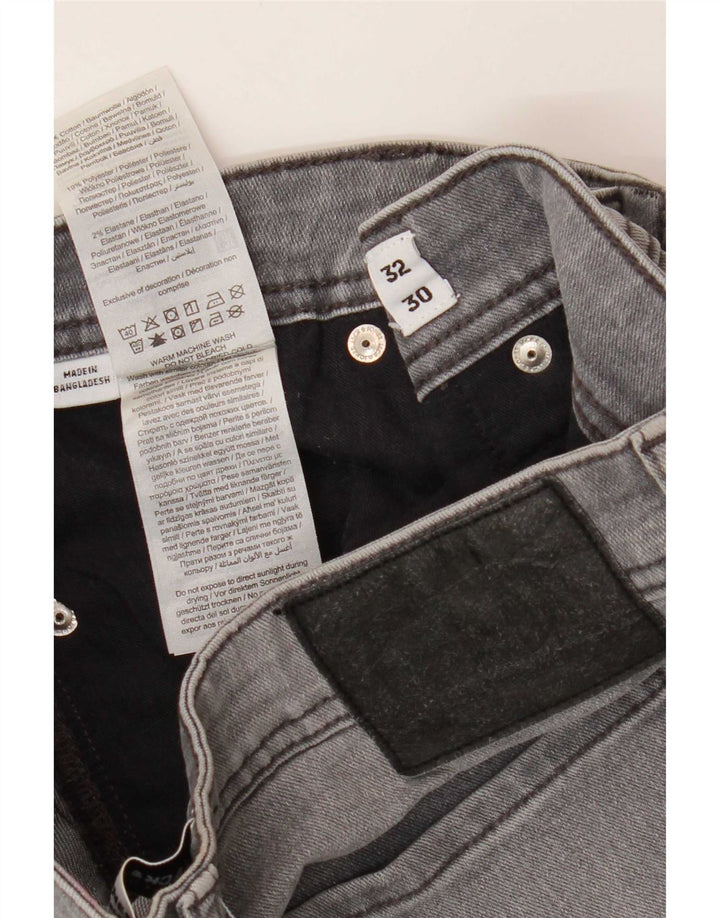Jack & Jones Mens GLENN Slim Jeans W32 L30 Grey Cotton