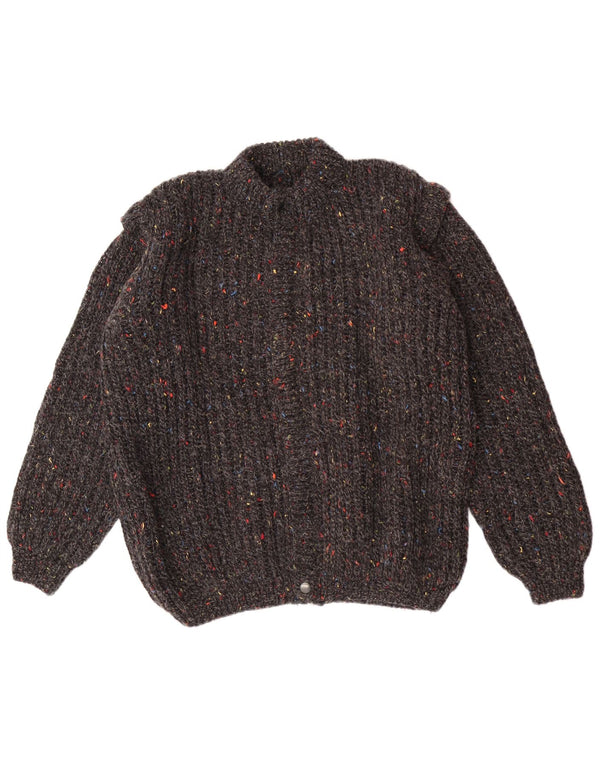 Vintage herre cardigan sweater Medium Grey Flecked Classic
