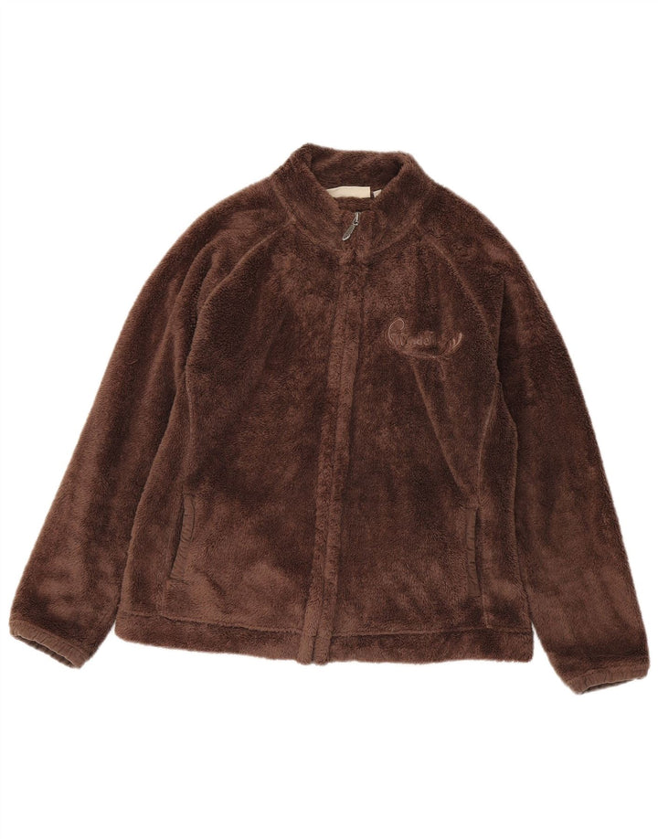 Giacca in pile da donna Weird Fish UK 16 Large Marrone Poliestere