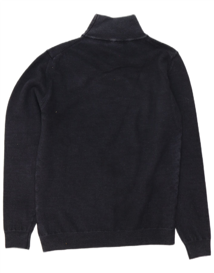 Jacob Cohen Mens Turtle Neck Jumper Sweater Medium Navy Blue Wool