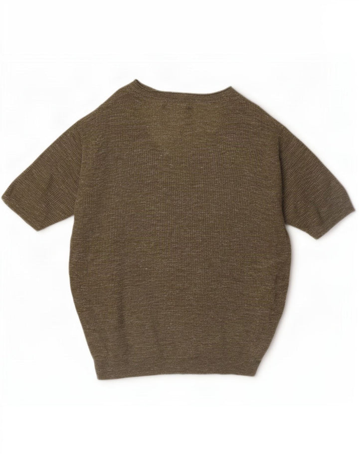 Marks & Spencer Damen-Pullover mit V-Ausschnitt, Gr. 14, Mittelgrün