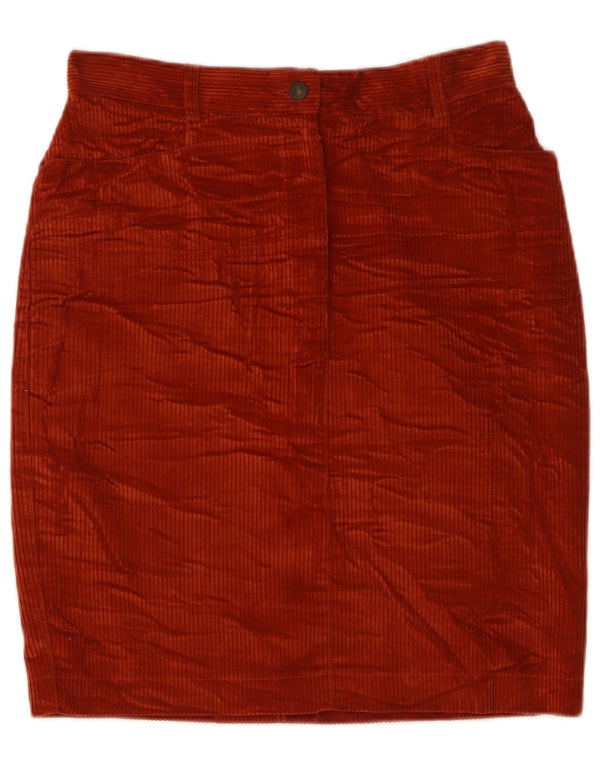 Olivia Hassler Γυναικεία κοτλέ φούστα IT 44 Medium W28 Πορτοκαλί βαμβακερή