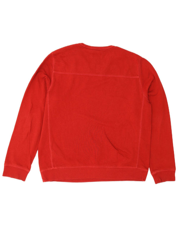 Timberland Mens Regular Fit Sweatshirt Jumper Large Red Cotton