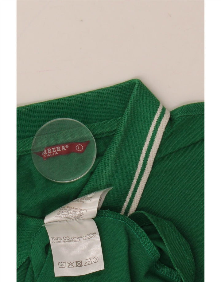 Carrera Mens Polo Shirt Large Green Cotton