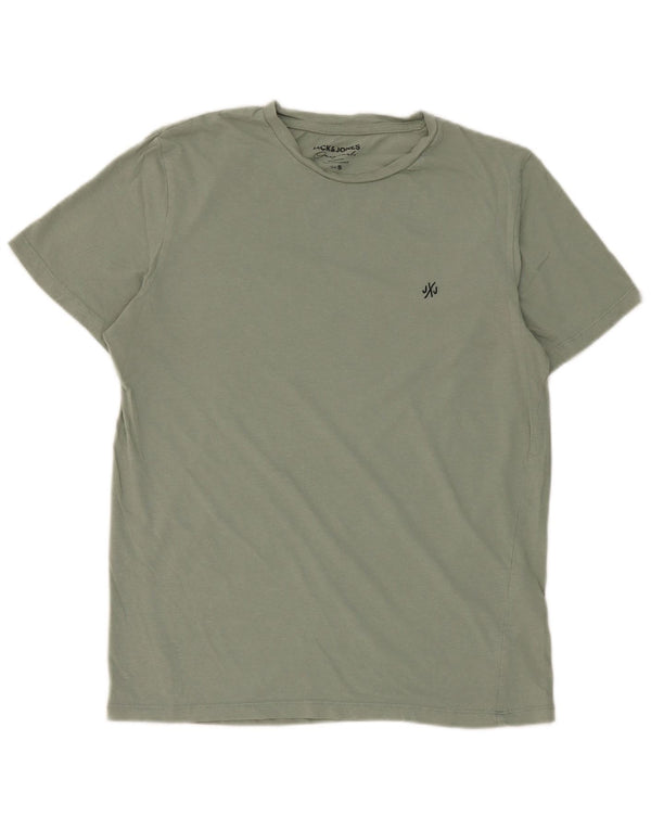 Jack & Jones - T-shirt da uomo a maniche corte, vestibilità regolare, piccola, in cotone verde