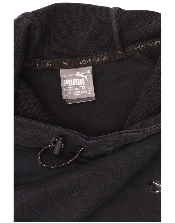 PUMA Mens Hoodie Jumper Small Navy Blue Cotton