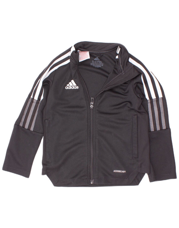Adidas Veste de Survêtement Aeroready Garçon 5-6 Ans Noir Colorblock