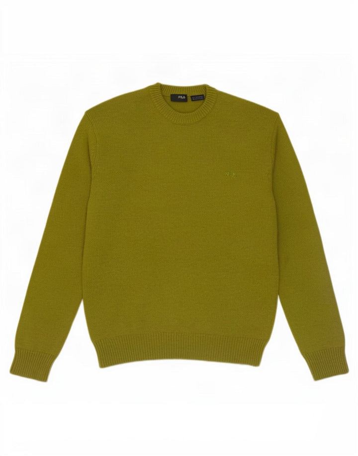 Maglione girocollo da uomo Fila in lana kaki media