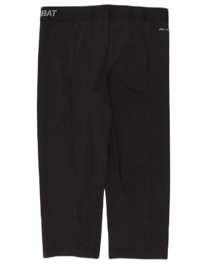 Nike Womens Dri Fit Graphic Capri Leggings UK 12 Medium  Black
