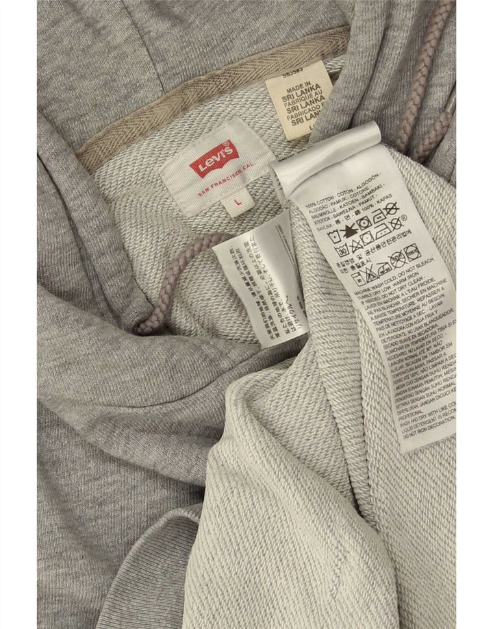 Levi's Herren-Kapuzenpullover mit Grafik, groß, graue Baumwolle