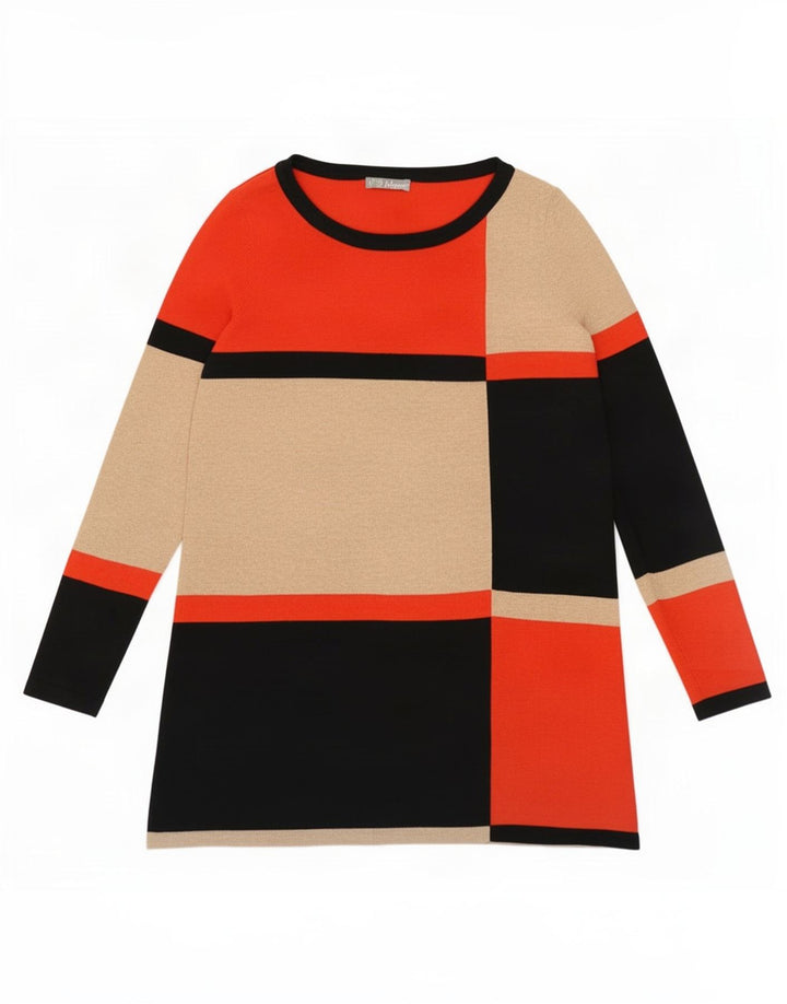 Maglione maglione girocollo da donna Marks & Spencer UK 14 arancione medio
