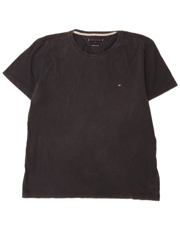Tommy Hilfiger Herren T-Shirt Top XL Schwarz Baumwolle