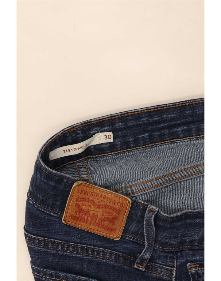 Женские прямые джинсы Levi's 714 W30 L29 темно-синие