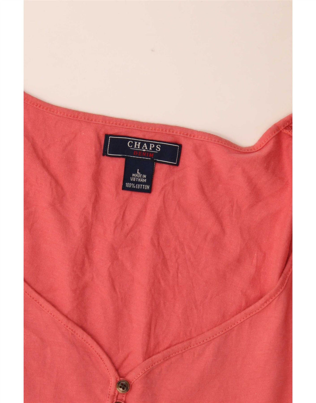 Chaps Dame Bluse Top UK 14 Large Pink Bomuld