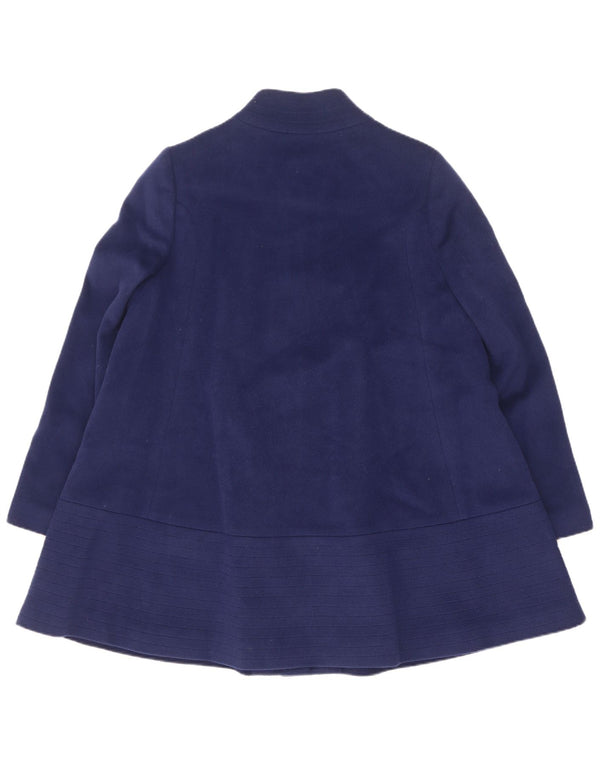 Weill Womens Loose Fit Overcoat EU 40 Medium Navy Blue Wool