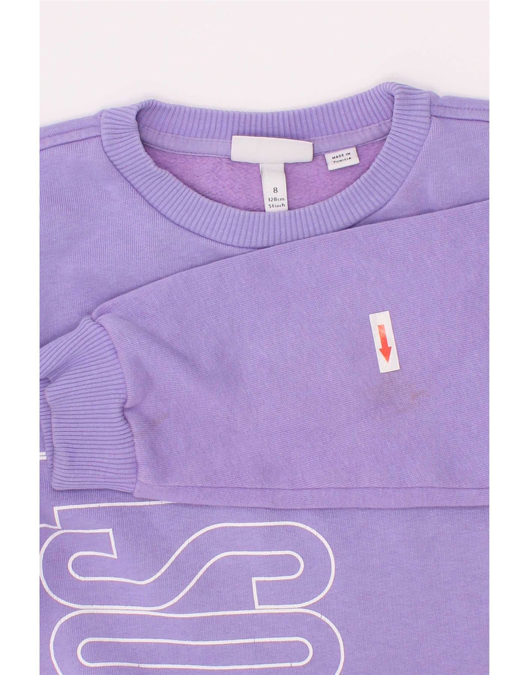 Lacoste Boys Graphic Sweatshirt Jumper 7-8 Years Purple Cotton