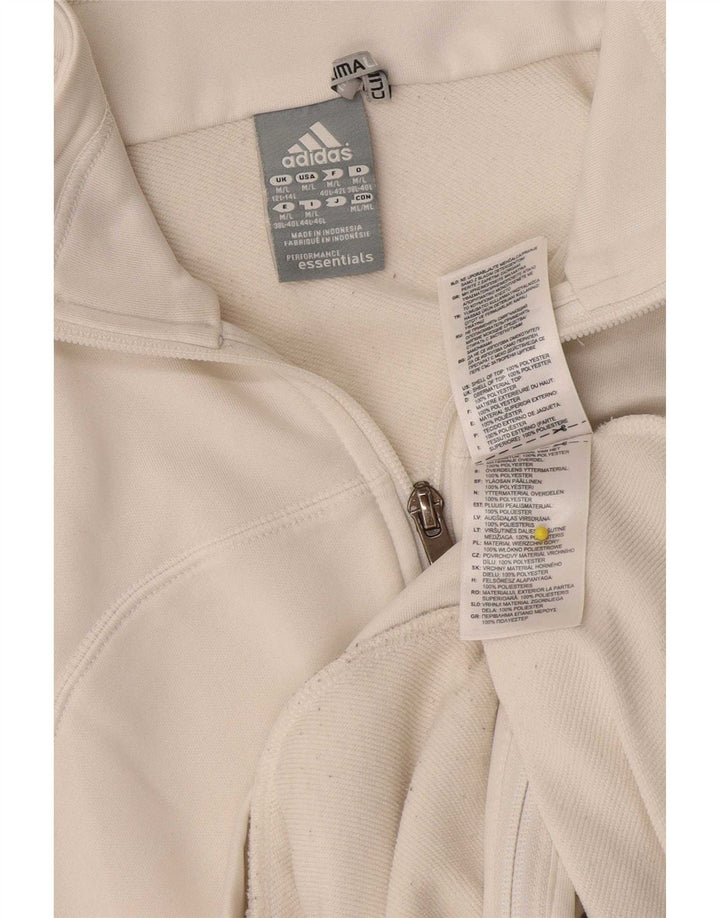 Adidas Womens Climalite Tracksuit Top Jacket UK 12/14 Medium White