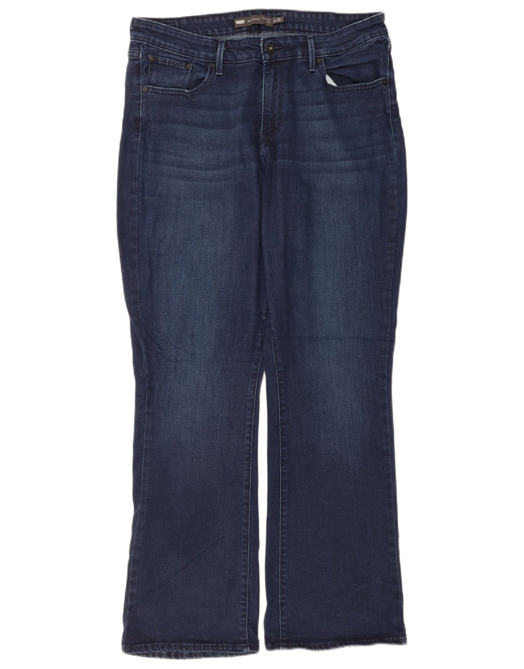 Levi's Womens Demi Curve Bootcut Jeans Size 14 Large W32 L32 Navy Blue