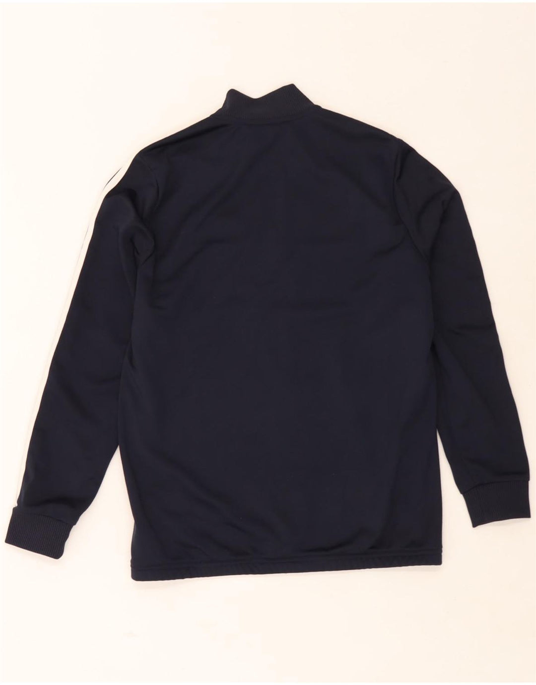 Adidas Boys Tracksuit Top Jacket 13-14 Years Blue Colourblock Polyester