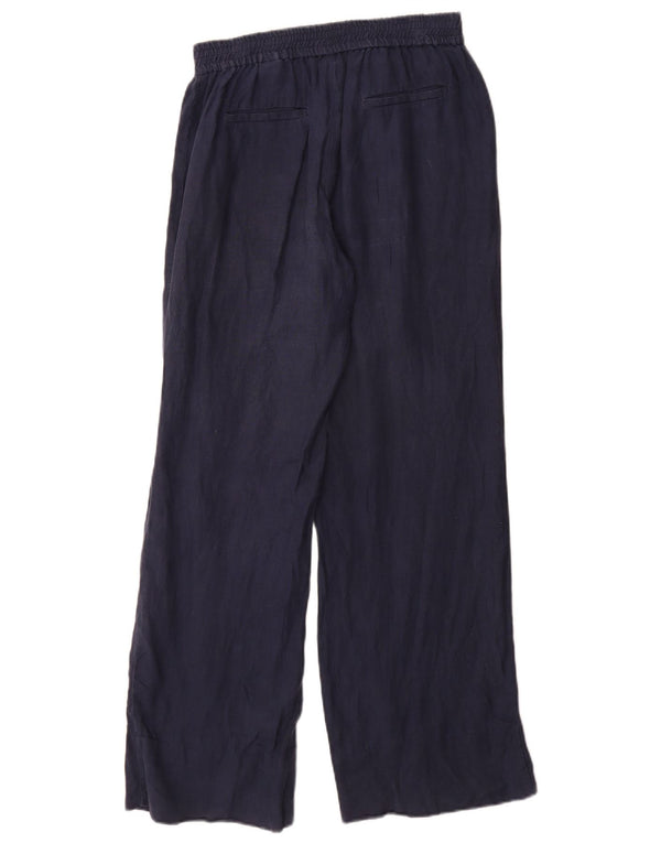Pantaloni casual larghi da donna Zara piccoli W26 L31 blu navy