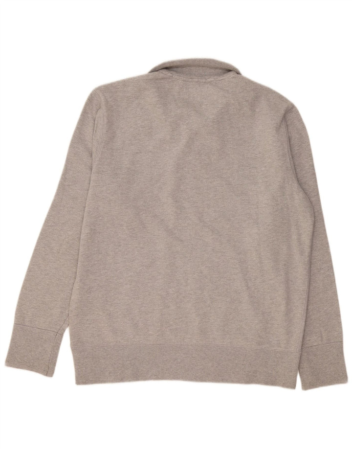 Calvin Klein Jeans Mens Graphic Button Neck Sweatshirt Jumper 2XL Grey