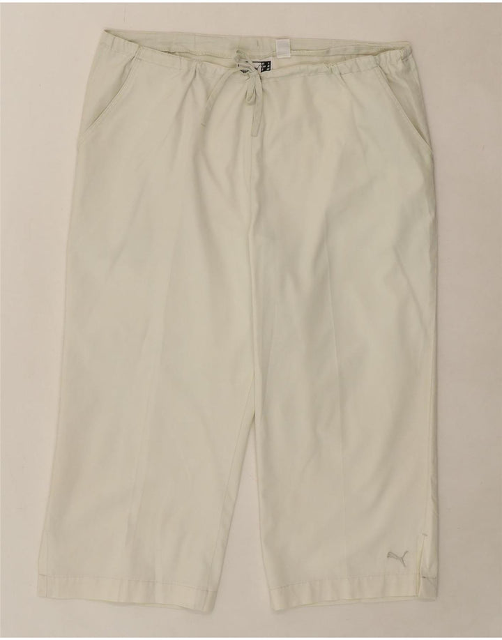 PUMA Womens Bermuda Sport Shorts UK 14 Large  Off White Polyester Vintage Puma and Second-Hand Puma from Messina Hembry 