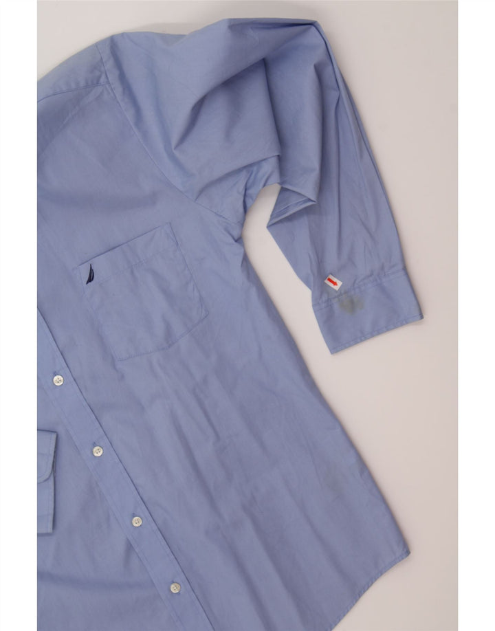 NAUTICA Boys Poplin Shirt 15-16 Years Blue Cotton Vintage Nautica and Second-Hand Nautica from Messina Hembry 