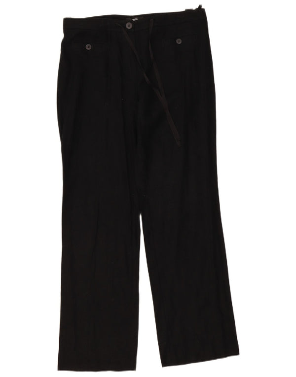 Pantaloni casual dritti da donna Marks & Spencer UK 14 Large W36 L33 neri