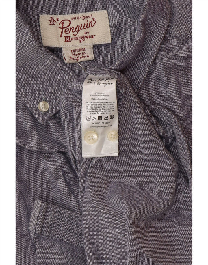 Camicia Penguin da uomo Heritage slim fit in cotone blu medio