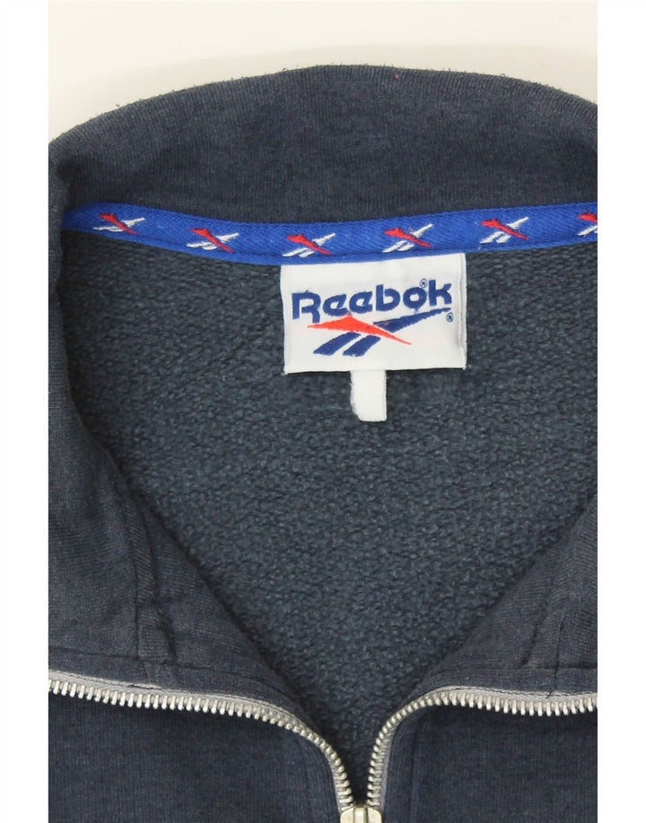 REEBOK Womens Tracksuit Top Jacket UK 16 Large Navy Blue Vintage Reebok and Second-Hand Reebok from Messina Hembry 