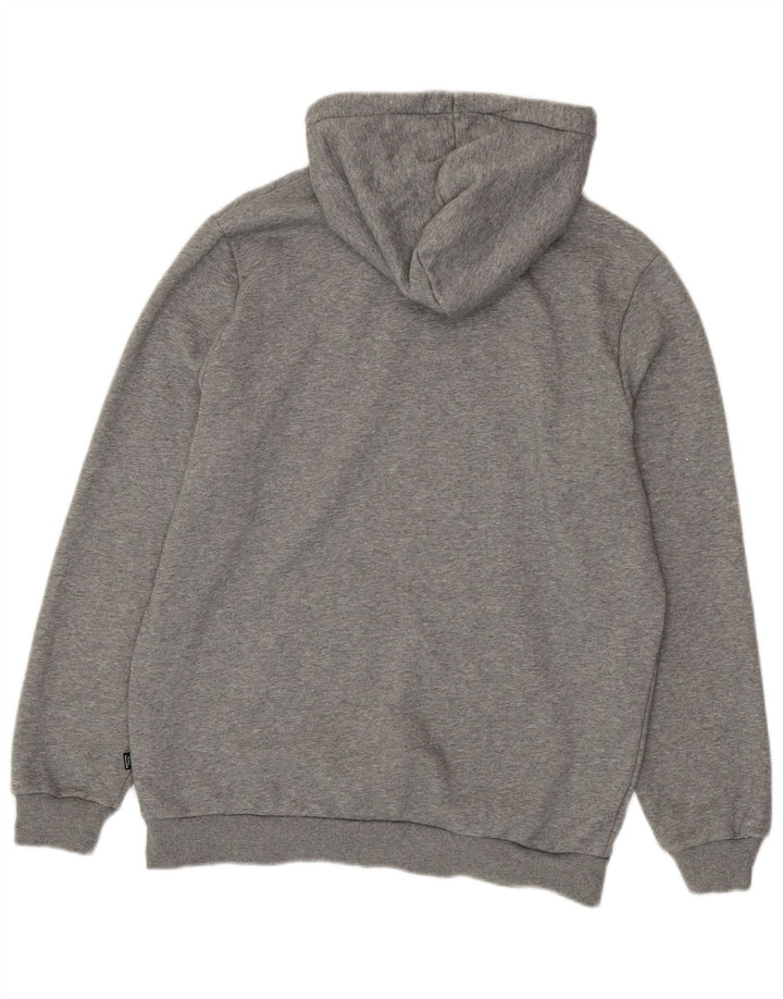 Felpa con cappuccio grafica da uomo Puma in cotone chiazzato grigio medio