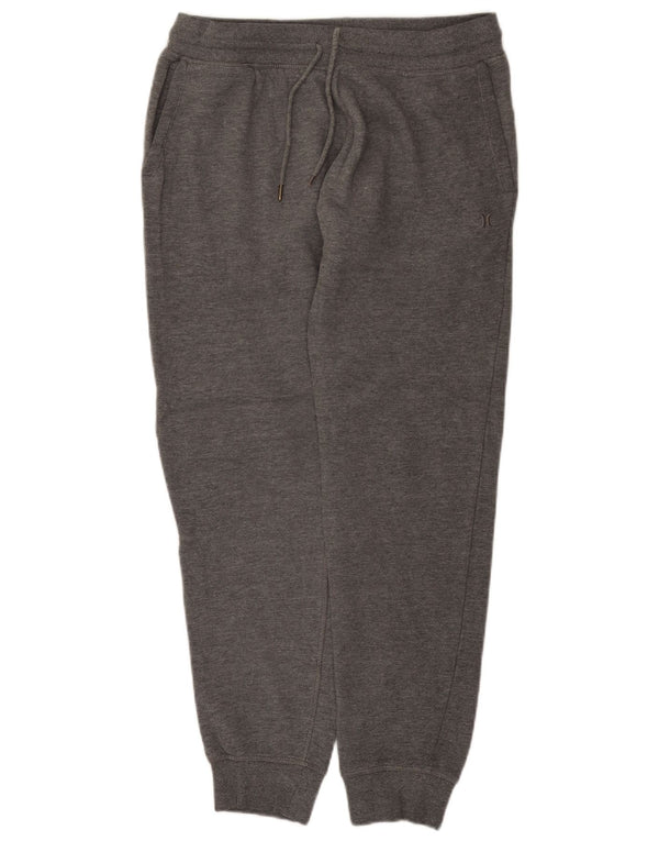 Hurley Womens Tracksuit Trousers Joggers UK 14 Large Grey Cotton
