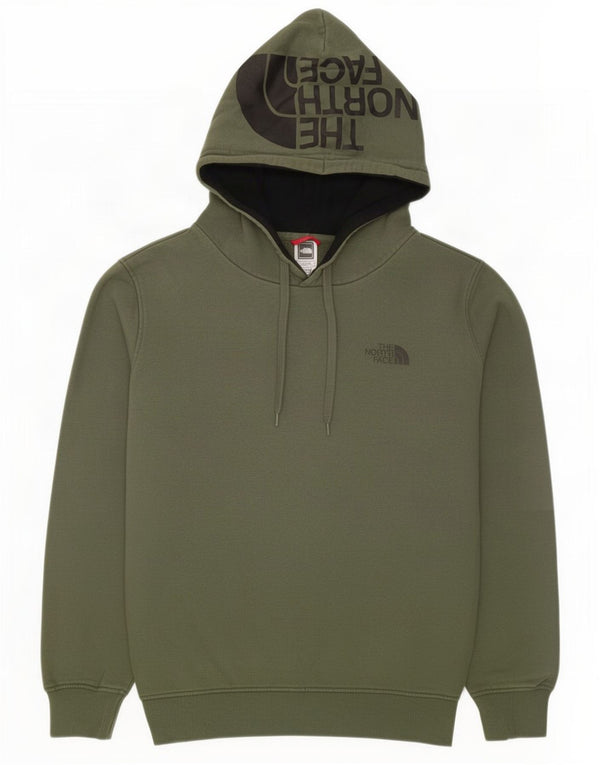The North Face Mens Graphic Hoodie Jumper Medium Green Cotton