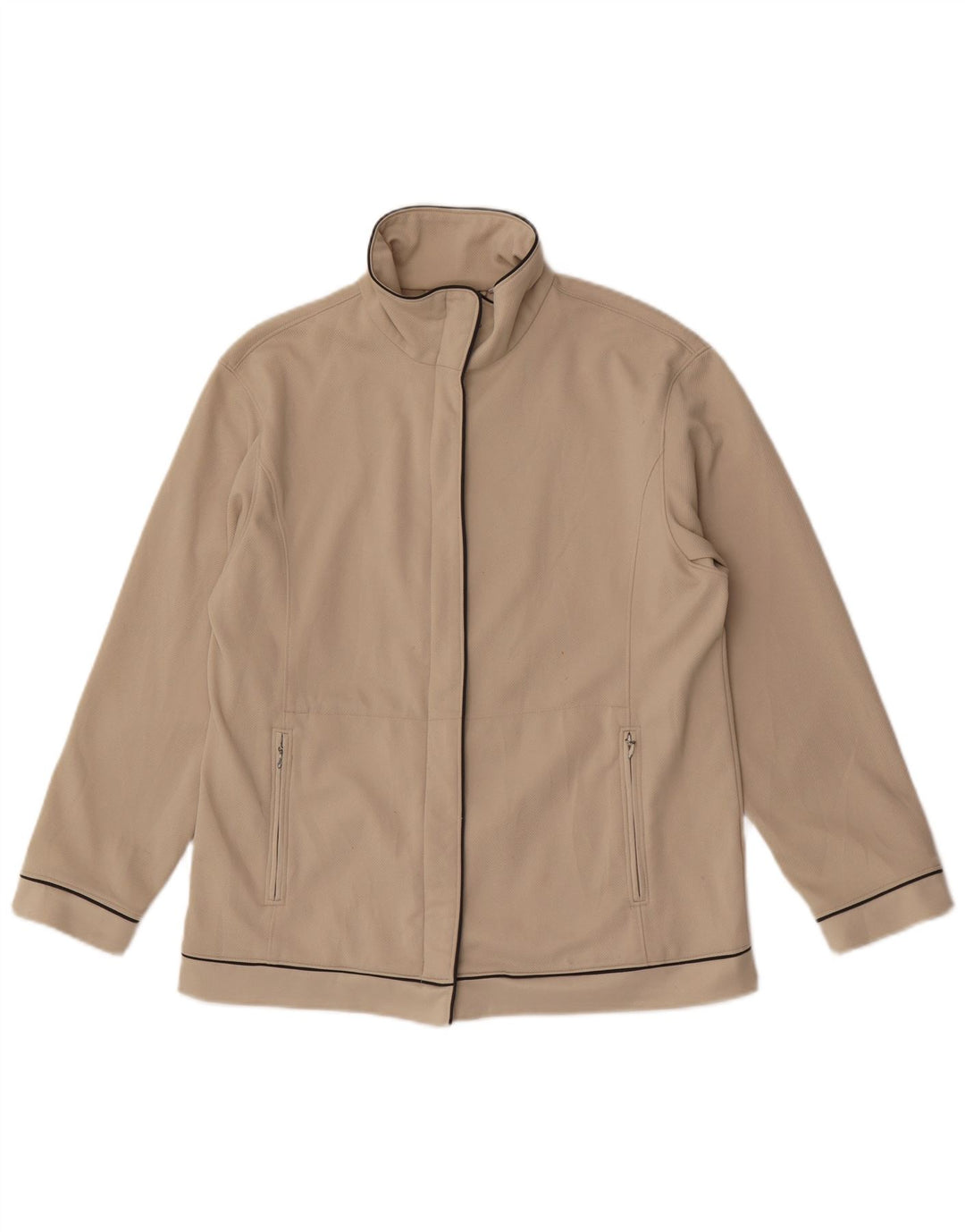 Lotto Damen-Trainingsanzug-Oberteil, übergroß, Jacke, Gr. 10, Größe S, Beige