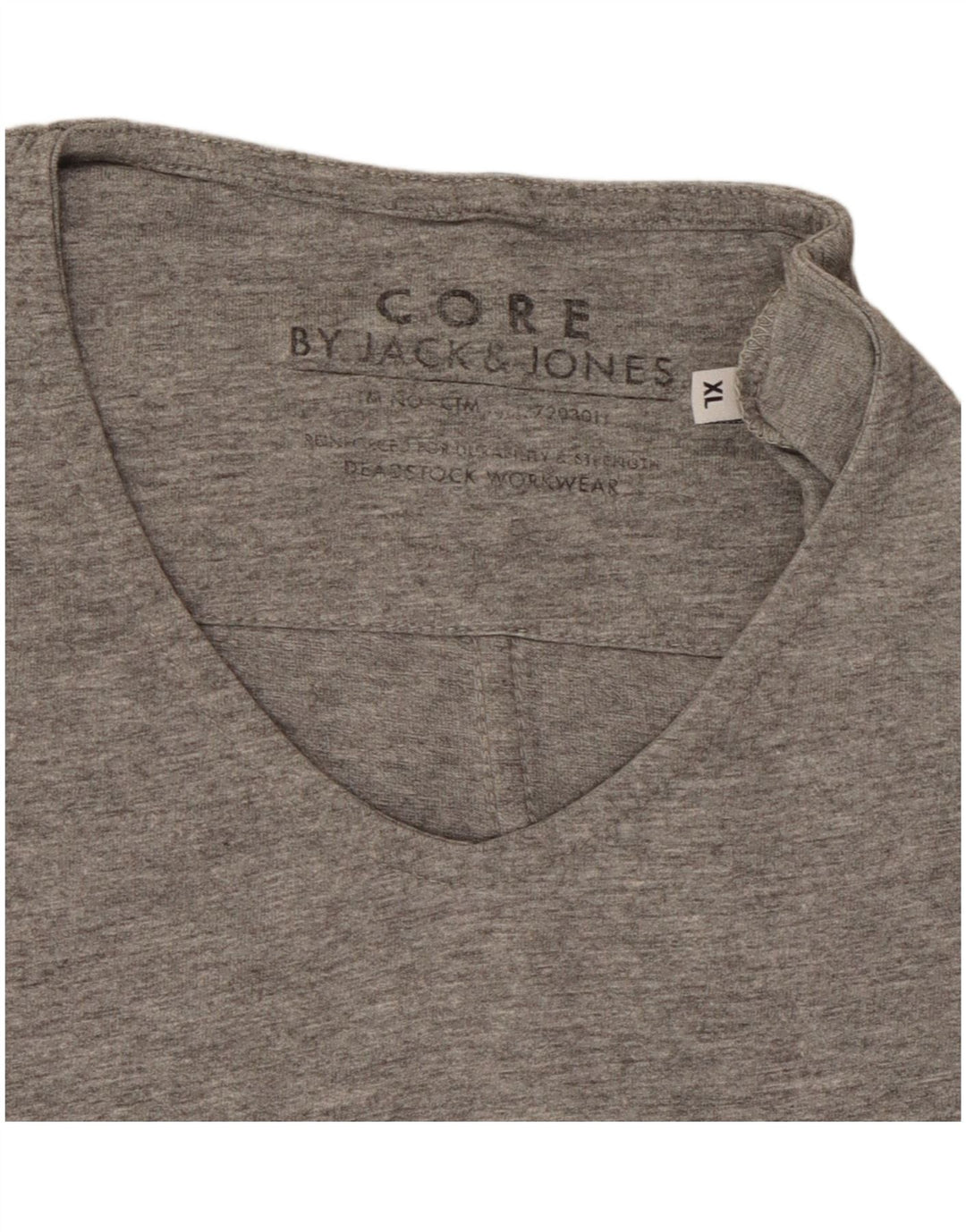 Jack & Jones Mens T-Shirt Top XL Grey Flecked